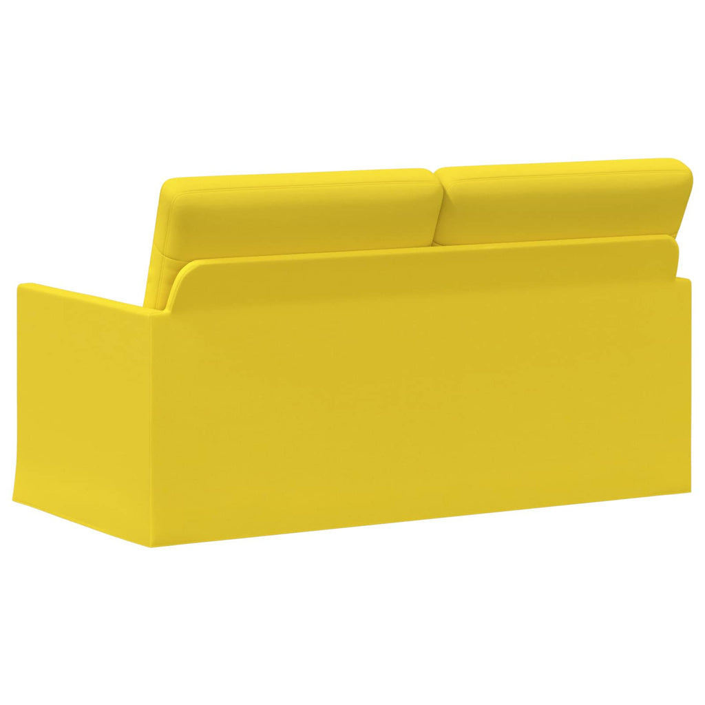 vidaXL Sofa dwuosobowa Jasnożółty 150 x 81 x 82 cm tkanina