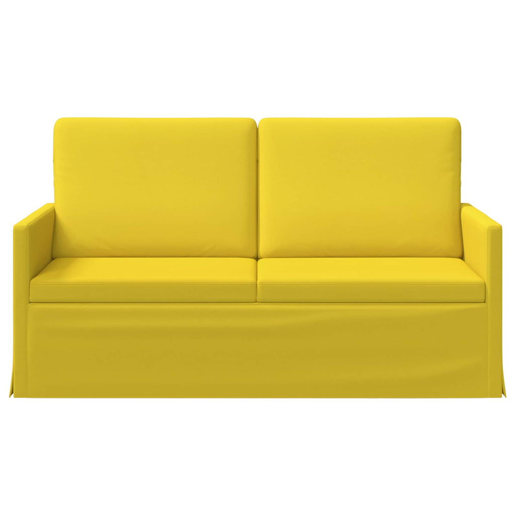 vidaXL Sofa dwuosobowa Jasnożółty 150 x 81 x 82 cm tkanina