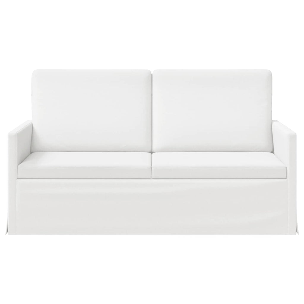 vidaXL Sofa dwuosobowa Biały 150 x 81 x 82 cm tkanina