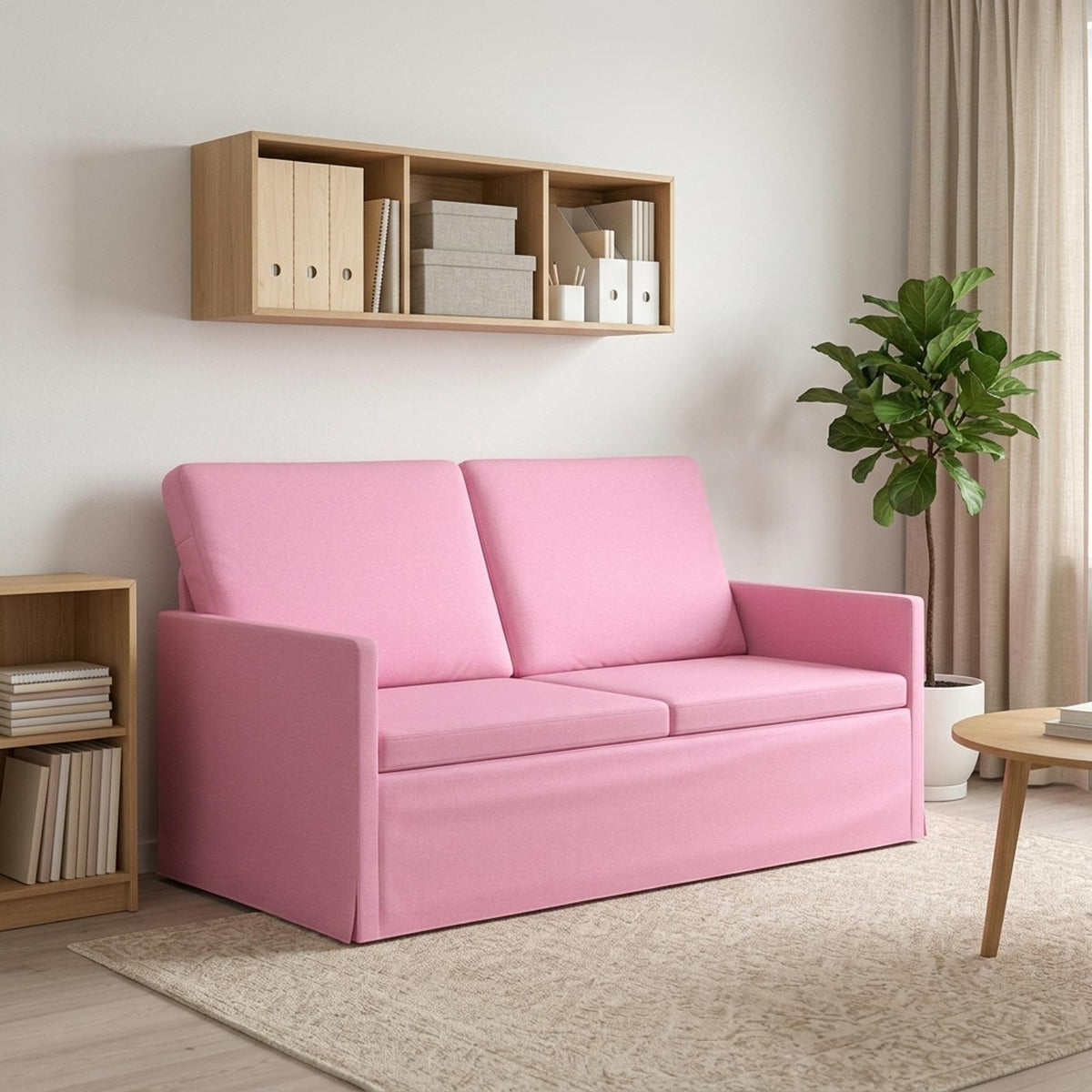 vidaXL Sofa dwuosobowa różowy 150 x 81 x 82 cm tkanina