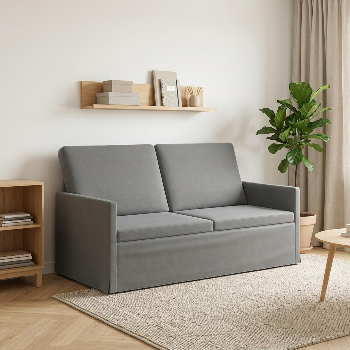 vidaXL Sofa dwuosobowa ciemnoszary 150 x 81 x 82 cm Welur