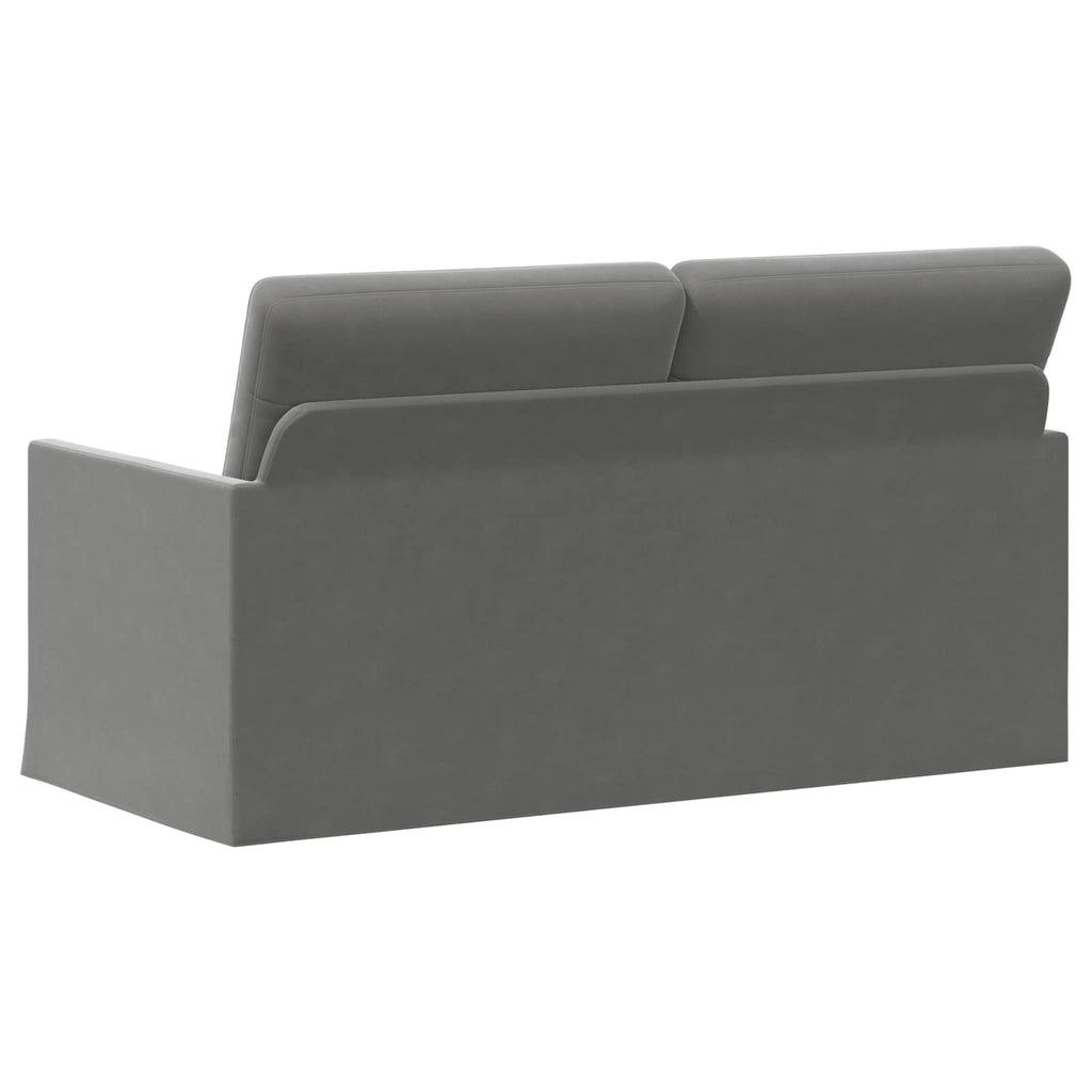 vidaXL Sofa dwuosobowa ciemnoszary 150 x 81 x 82 cm Welur