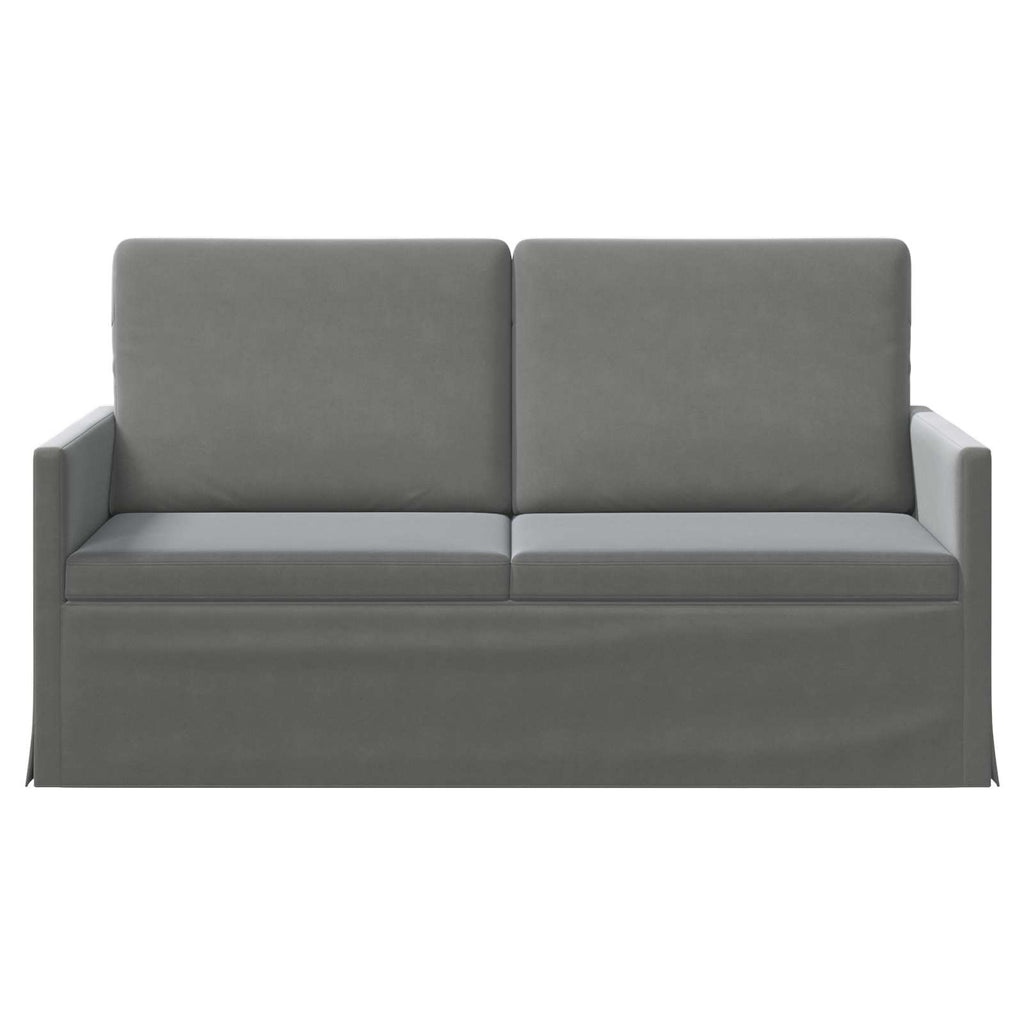 vidaXL Sofa dwuosobowa ciemnoszary 150 x 81 x 82 cm Welur