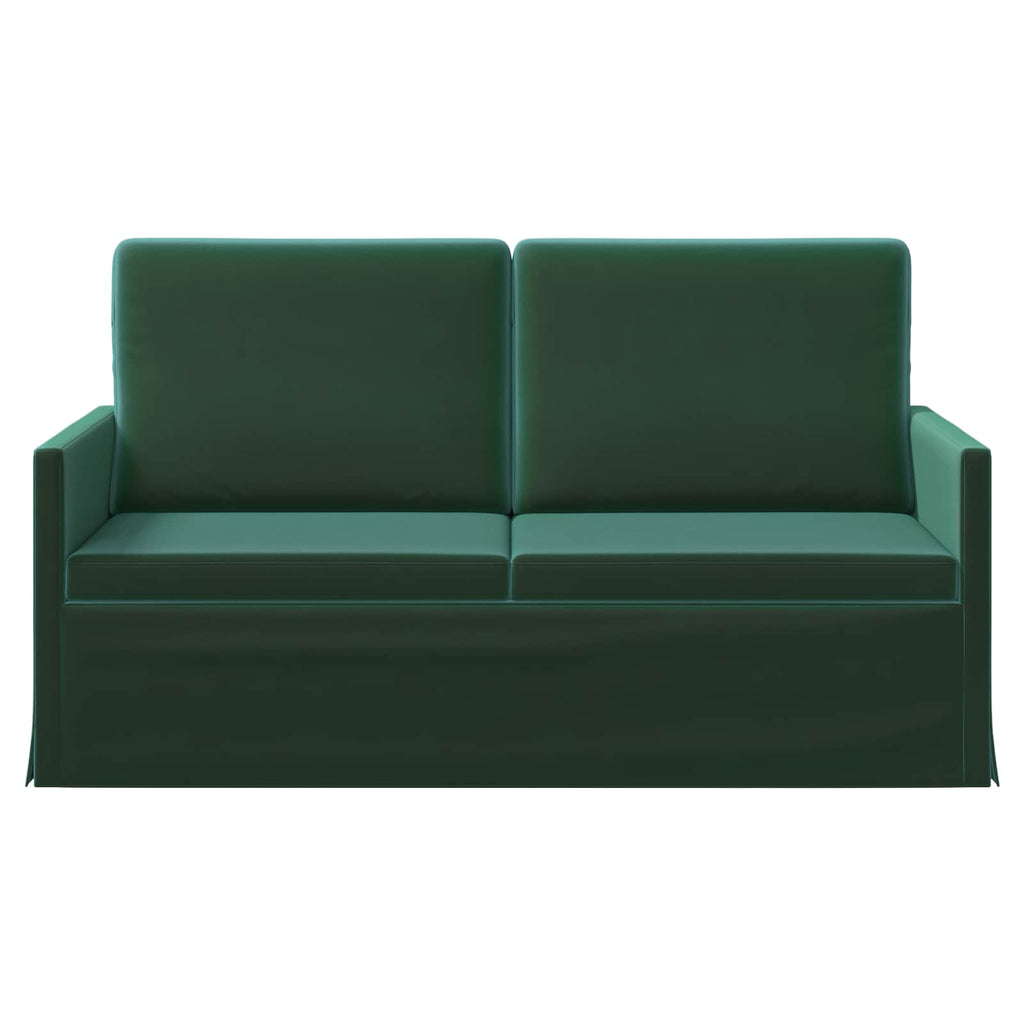 vidaXL Sofa dwuosobowa Ciemnozielony 150 x 81 x 82 cm Welur