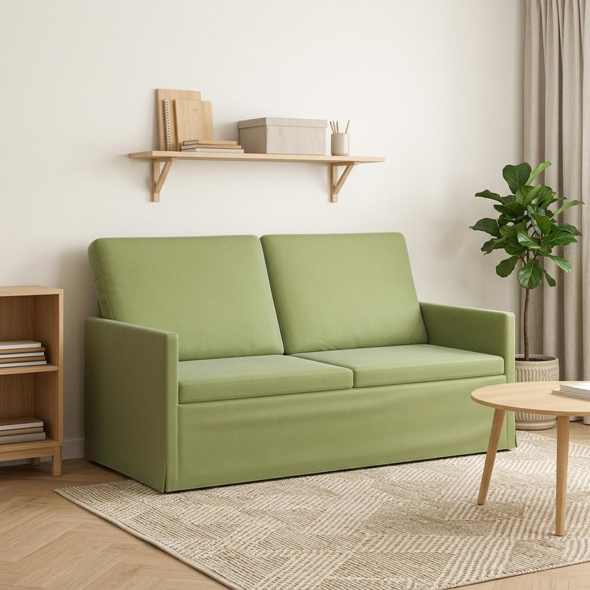 vidaXL Sofa dwuosobowa Jasnozielony 150 x 81 x 82 cm Welur