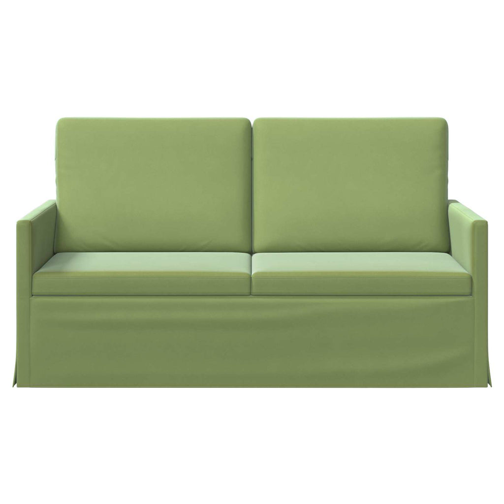 vidaXL Sofa dwuosobowa Jasnozielony 150 x 81 x 82 cm Welur