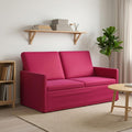 vidaXL Sofa dwuosobowa Czerwone wino 150 x 81 x 82 cm Welur