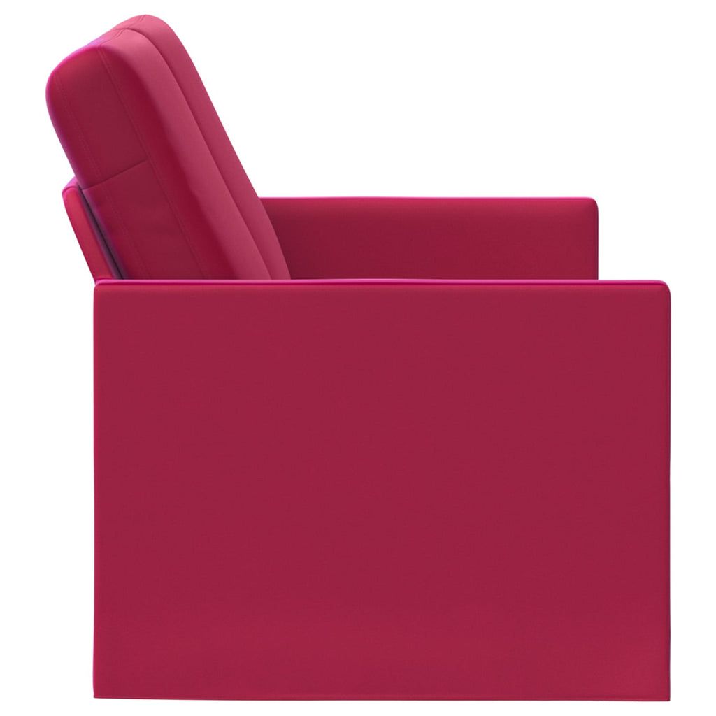 vidaXL Sofa dwuosobowa Czerwone wino 150 x 81 x 82 cm Welur
