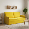 vidaXL Sofa dwuosobowa żółty 150 x 81 x 82 cm Welur