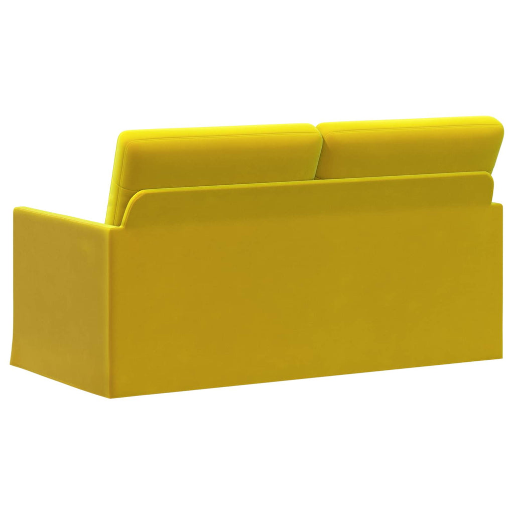 vidaXL Sofa dwuosobowa żółty 150 x 81 x 82 cm Welur