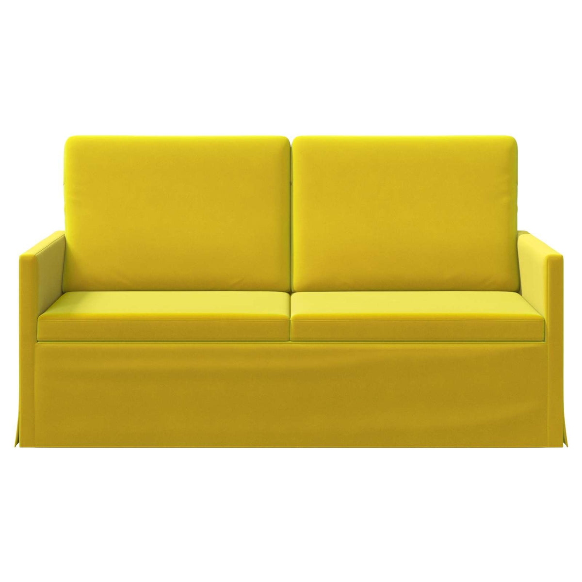 vidaXL Sofa dwuosobowa żółty 150 x 81 x 82 cm Welur