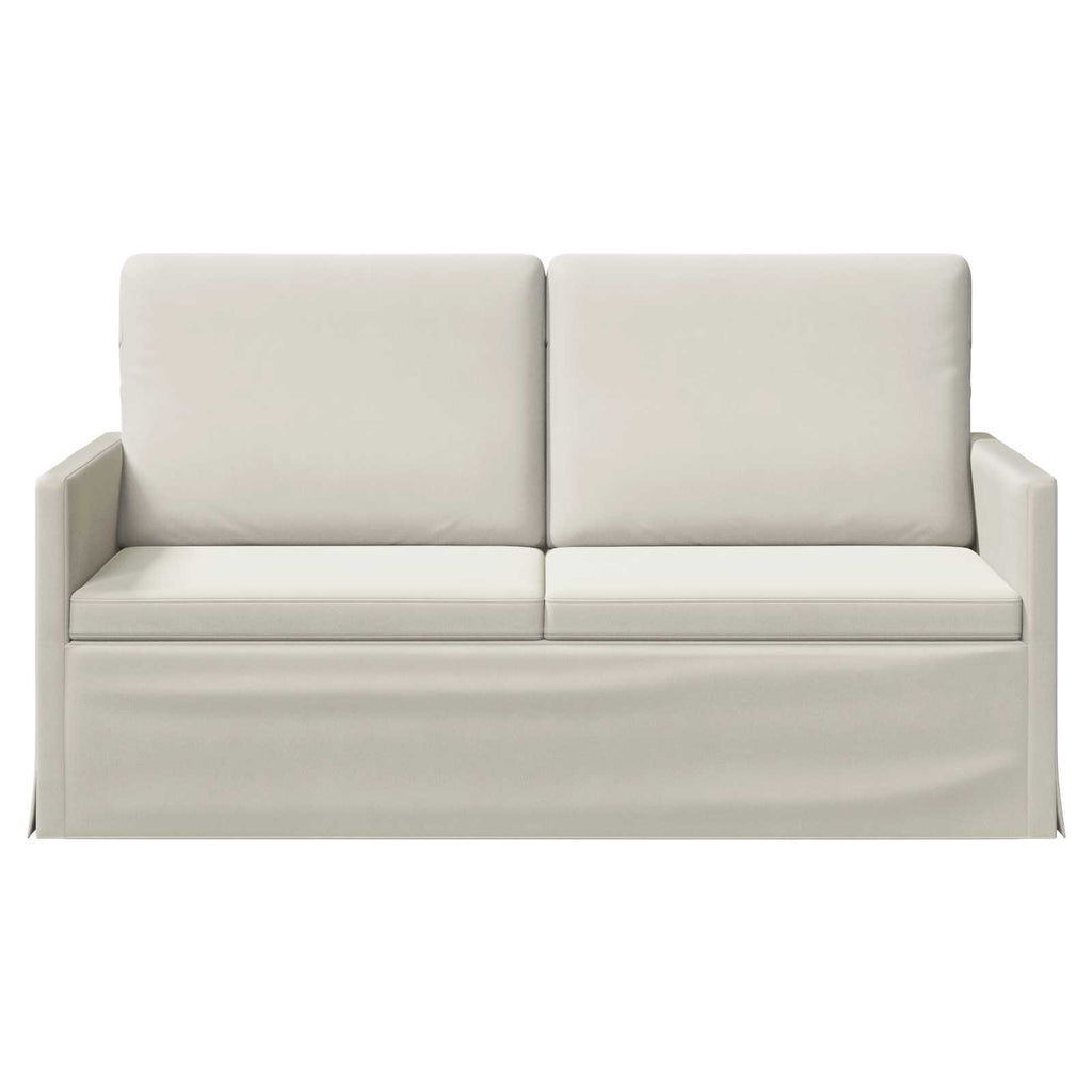 vidaXL Sofa dwuosobowa kremowy 150 x 81 x 82 cm Welur