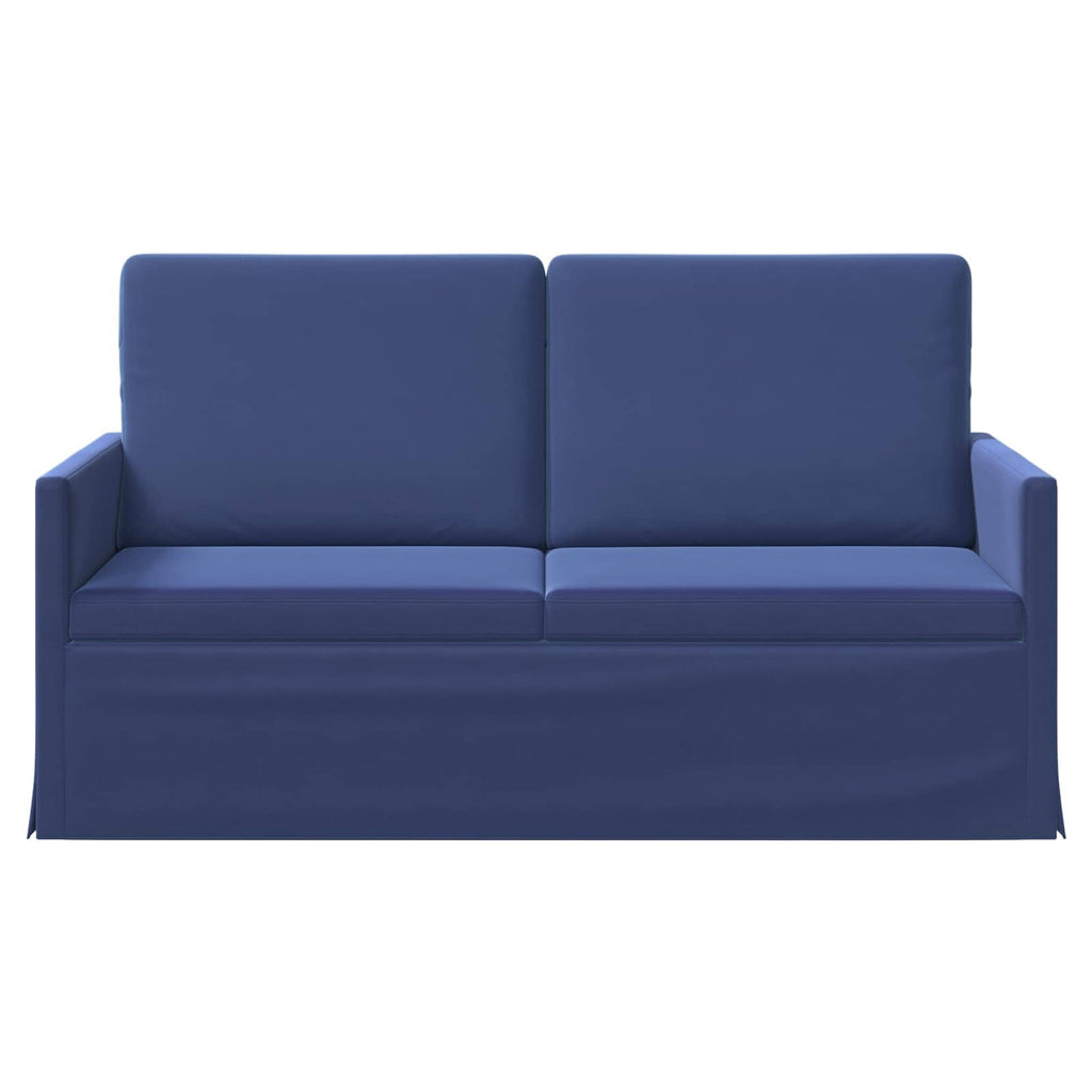 vidaXL Sofa dwuosobowa Niebieski policyjny 150 x 81 x 82 cm Welur