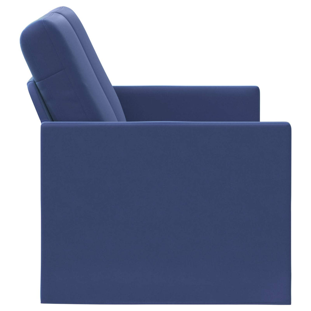 vidaXL Sofa dwuosobowa Niebieski policyjny 150 x 81 x 82 cm Welur
