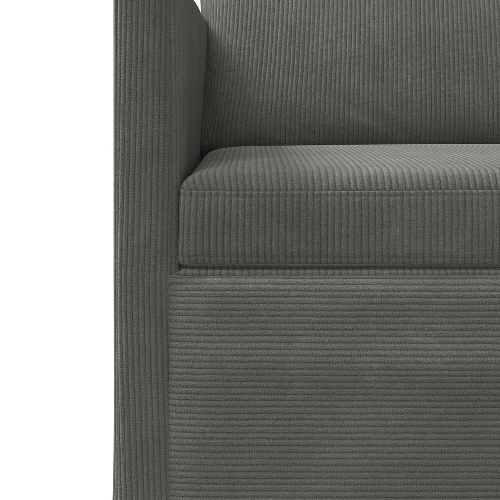 vidaXL Sofa dwuosobowa ciemnoszary 150 x 81 x 82 cm Tkanina sztruksowa