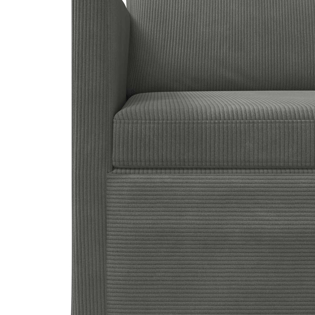 vidaXL Sofa dwuosobowa ciemnoszary 150 x 81 x 82 cm Tkanina sztruksowa