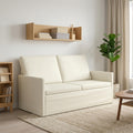 vidaXL Sofa dwuosobowa kremowy 150 x 81 x 82 cm Tkanina sztruksowa