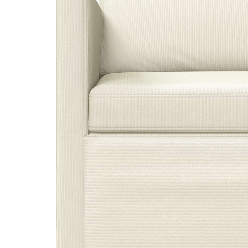 vidaXL Sofa dwuosobowa kremowy 150 x 81 x 82 cm Tkanina sztruksowa