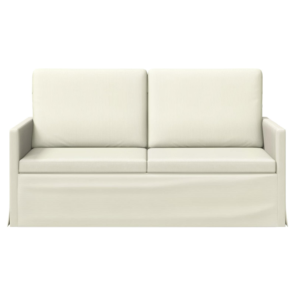 vidaXL Sofa dwuosobowa kremowy 150 x 81 x 82 cm Tkanina sztruksowa