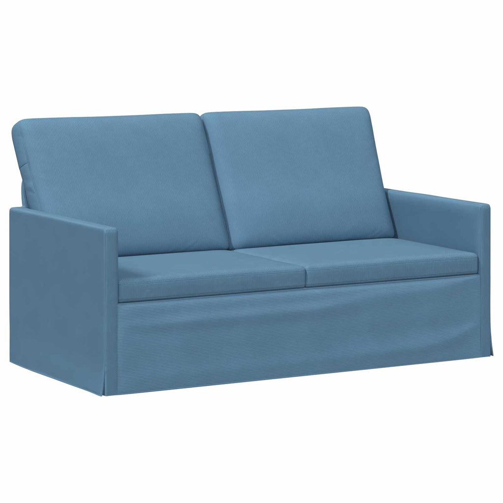 vidaXL Sofa dwuosobowa niebieski 150 x 81 x 82 cm Tkanina sztruksowa
