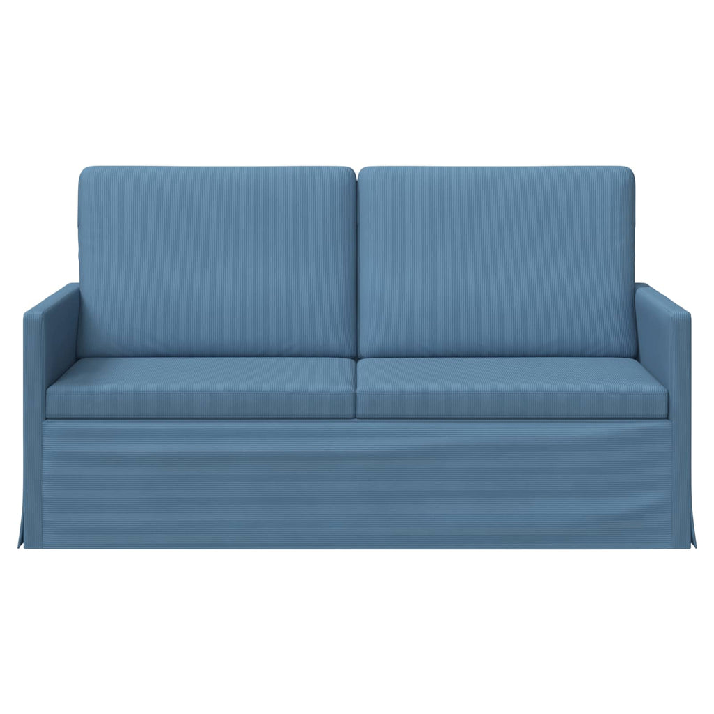 vidaXL Sofa dwuosobowa niebieski 150 x 81 x 82 cm Tkanina sztruksowa