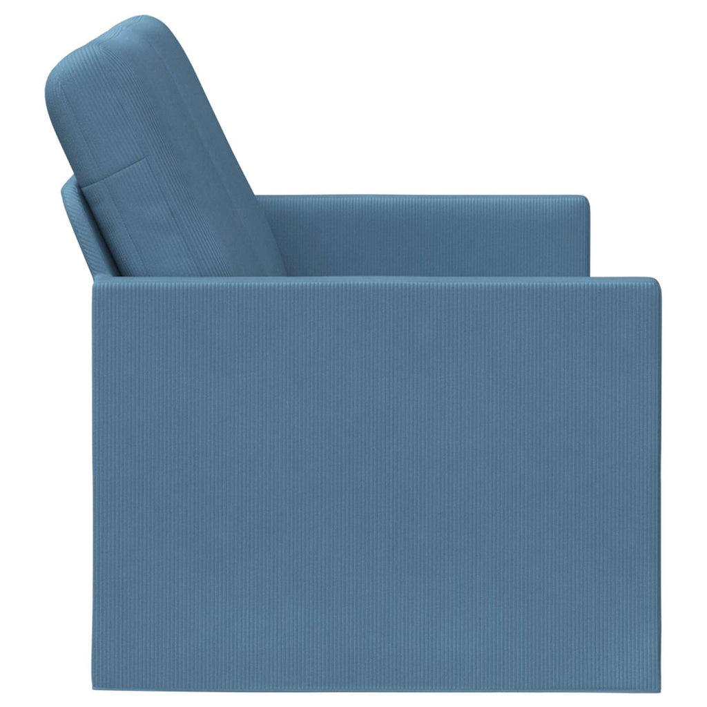 vidaXL Sofa dwuosobowa niebieski 150 x 81 x 82 cm Tkanina sztruksowa