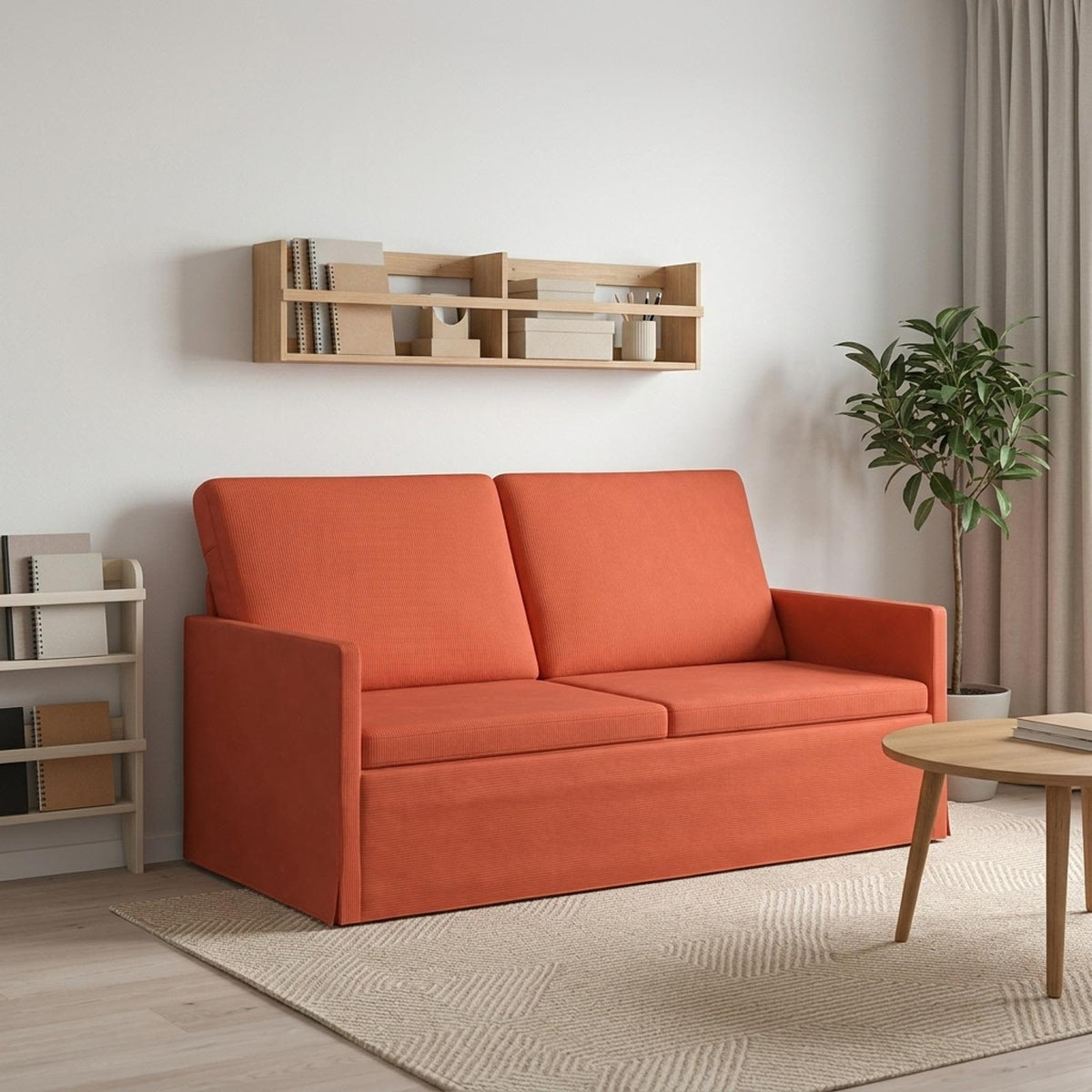 vidaXL Sofa dwuosobowa Czerwono-pomarańczowy 150 x 81 x 82 cm