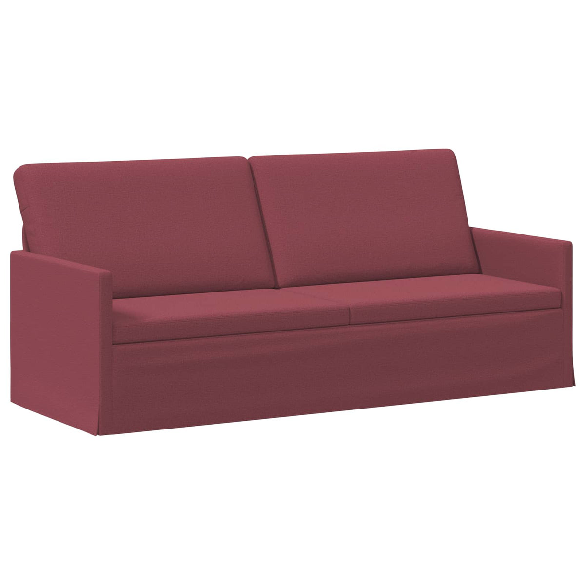 vidaXL Sofa na 3 osoby Czerwone wino 190 x 81 x 82 cm tkanina