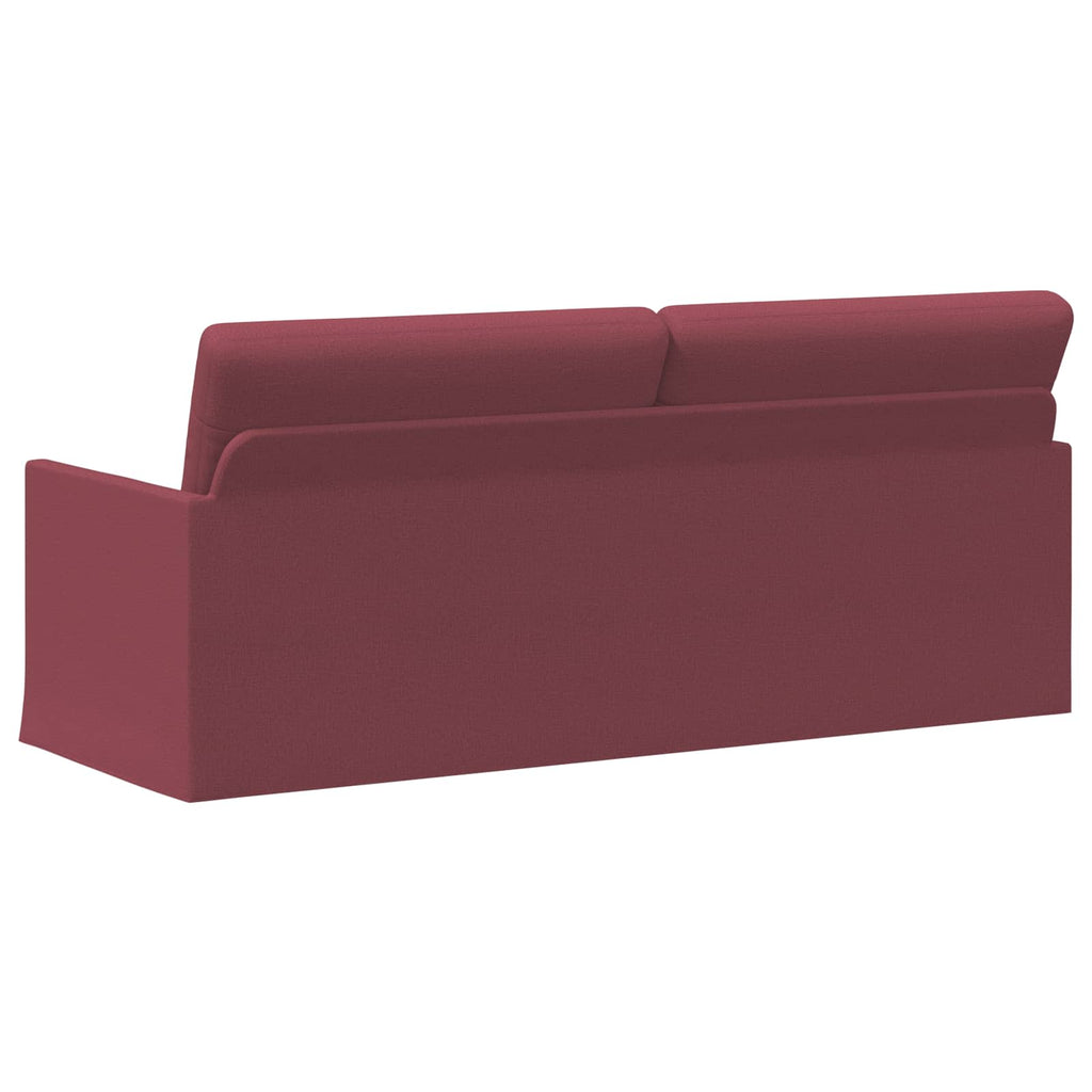 vidaXL Sofa na 3 osoby Czerwone wino 190 x 81 x 82 cm tkanina