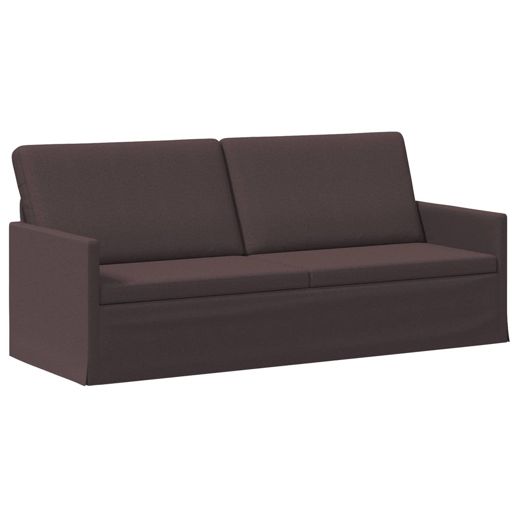 vidaXL Sofa na 3 osoby Ciemny brąz 190 x 81 x 82 cm tkanina