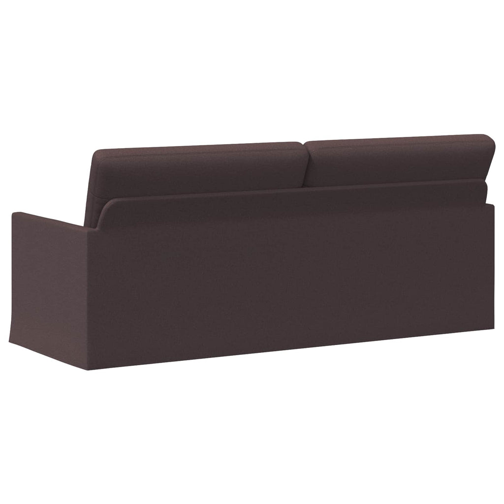 vidaXL Sofa na 3 osoby Ciemny brąz 190 x 81 x 82 cm tkanina