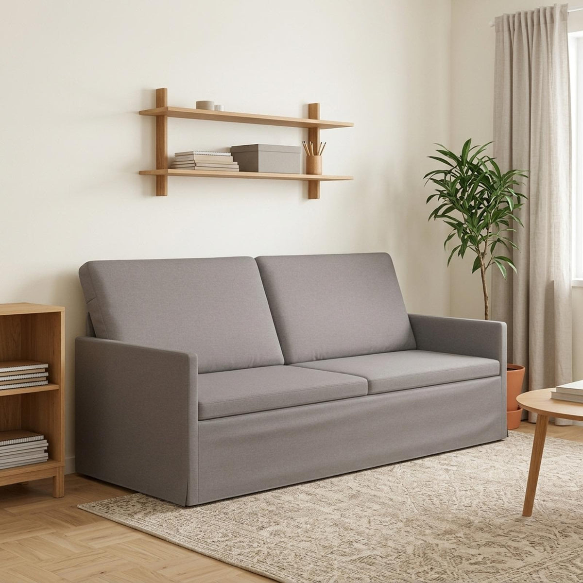 vidaXL Sofa na 3 osoby Ciemnoszary 190 x 81 x 82 cm tkanina