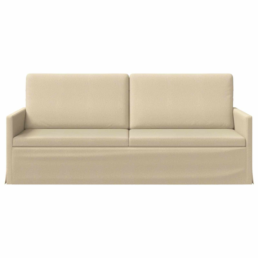 vidaXL Sofa na 3 osoby kremowy 190 x 81 x 82 cm tkanina