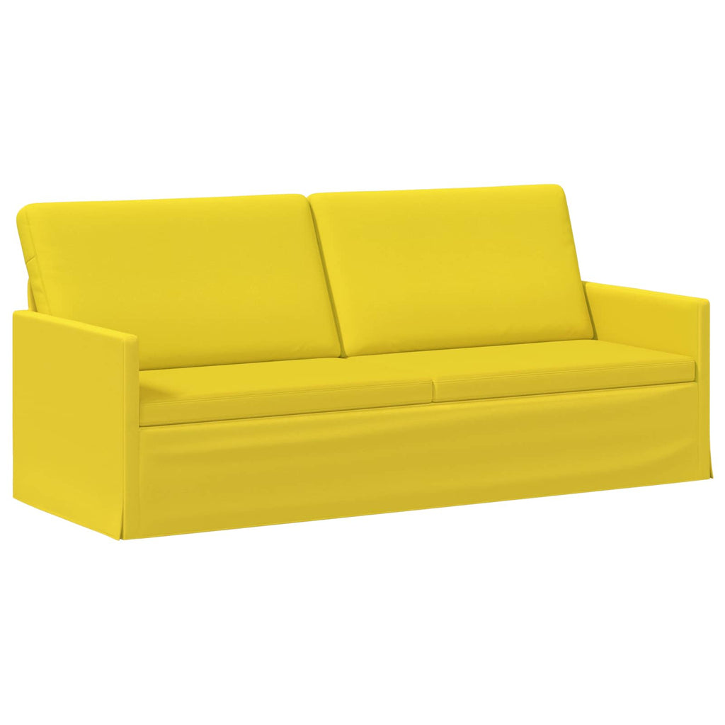 vidaXL Sofa na 3 osoby Jasnożółty 190 x 81 x 82 cm tkanina