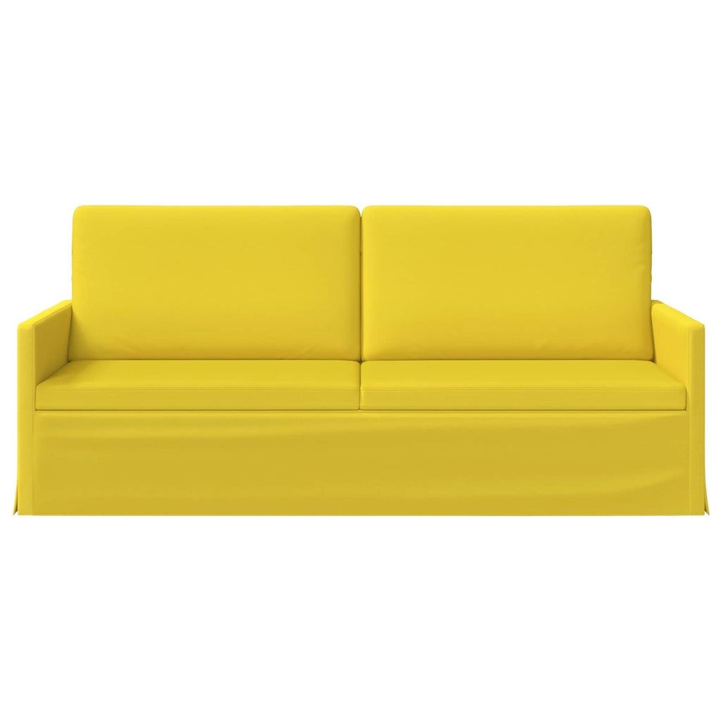 vidaXL Sofa na 3 osoby Jasnożółty 190 x 81 x 82 cm tkanina