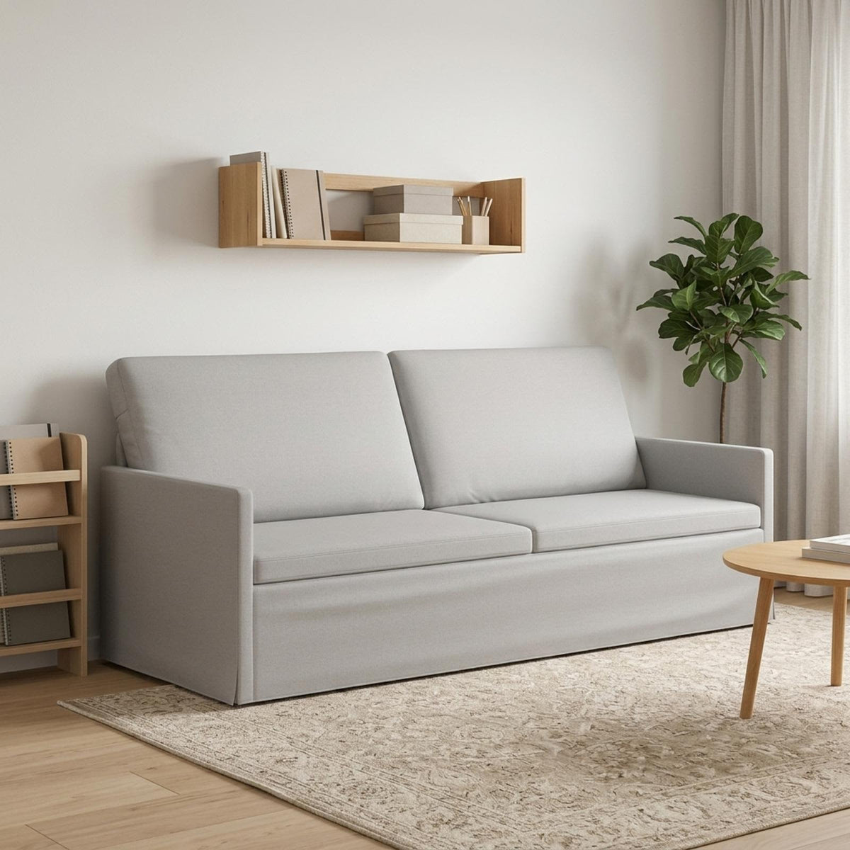 vidaXL Sofa na 3 osoby Szary chmur 190 x 81 x 82 cm tkanina