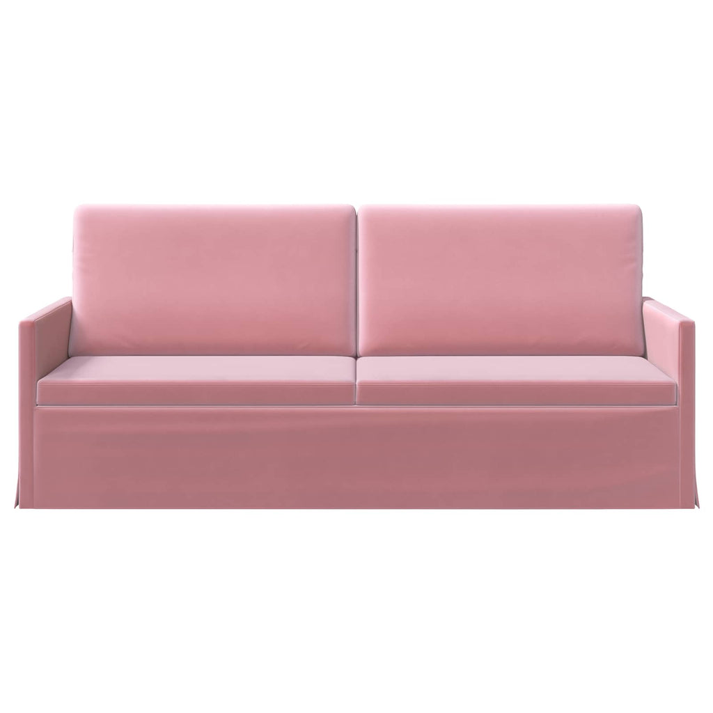 vidaXL Sofa na 3 osoby różowy 190 x 81 x 82 cm Welur