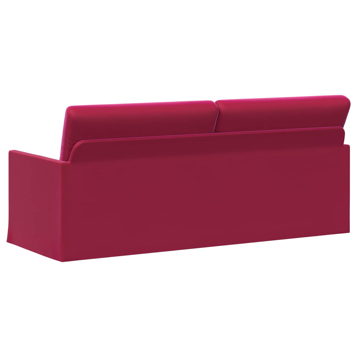 vidaXL Sofa na 3 osoby Czerwone wino 190 x 81 x 82 cm Welur