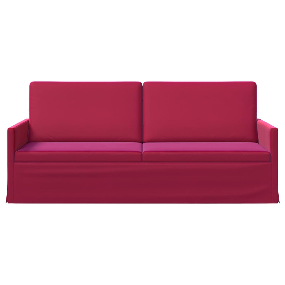 vidaXL Sofa na 3 osoby Czerwone wino 190 x 81 x 82 cm Welur