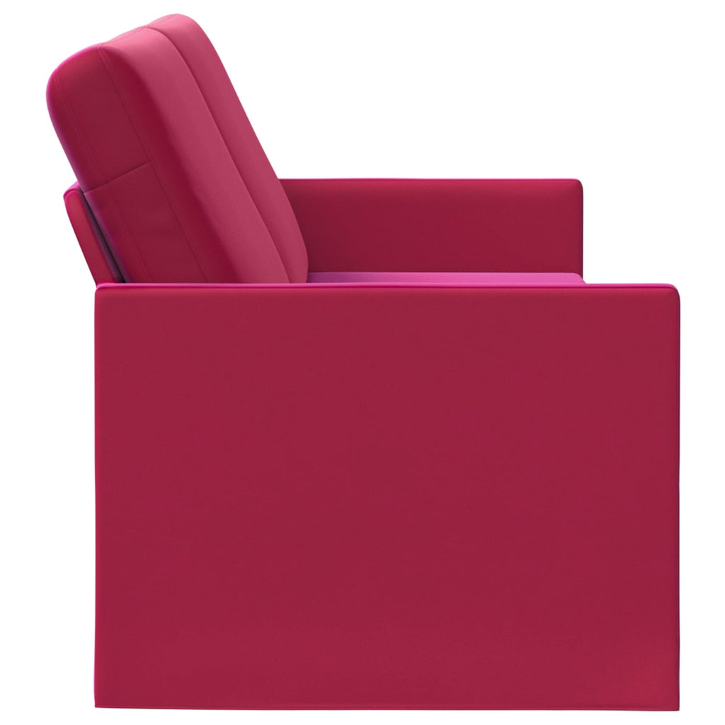vidaXL Sofa na 3 osoby Czerwone wino 190 x 81 x 82 cm Welur