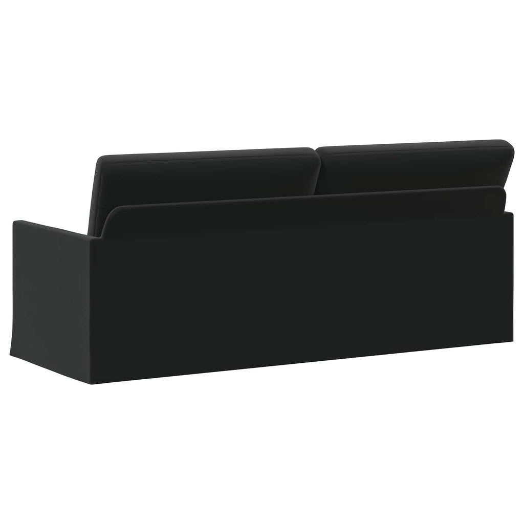 vidaXL Sofa na 3 osoby Czarny 190 x 81 x 82 cm Welur