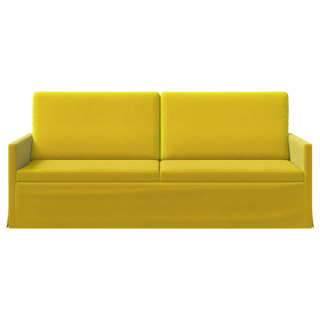 vidaXL Sofa na 3 osoby żółty 190 x 81 x 82 cm Welur