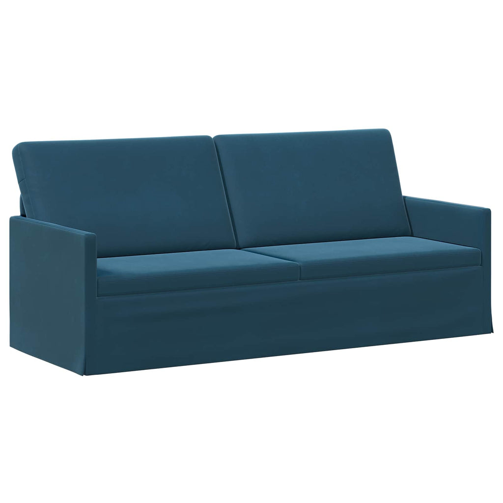 vidaXL Sofa na 3 osoby niebieski 190 x 81 x 82 cm Welur