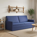 vidaXL Sofa na 3 osoby Niebieski policyjny 190 x 81 x 82 cm Welur