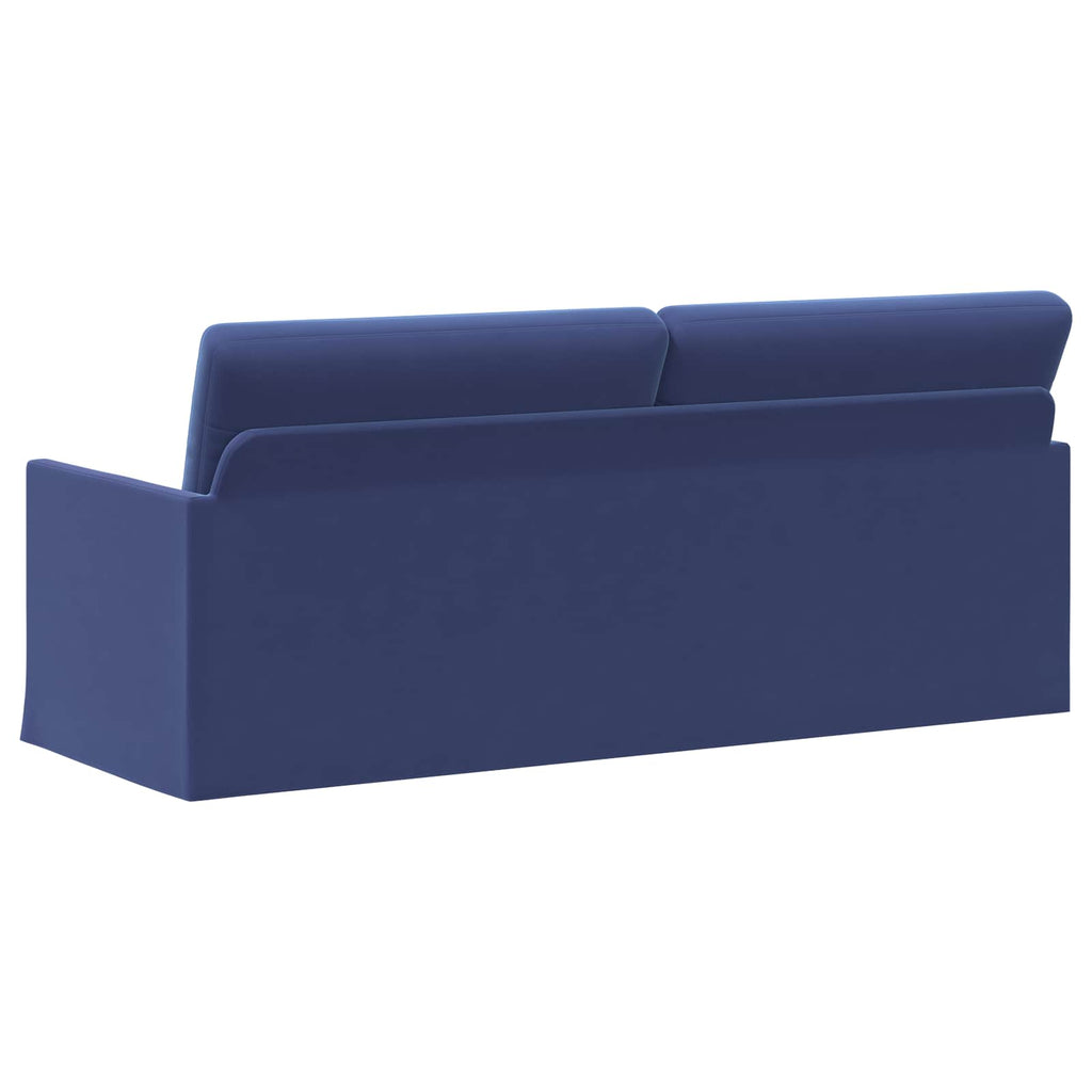 vidaXL Sofa na 3 osoby Niebieski policyjny 190 x 81 x 82 cm Welur