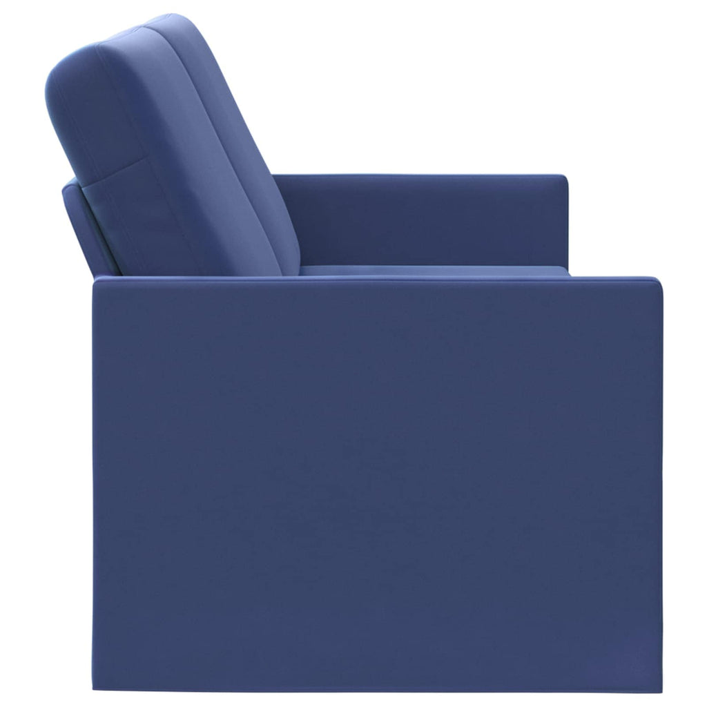 vidaXL Sofa na 3 osoby Niebieski policyjny 190 x 81 x 82 cm Welur