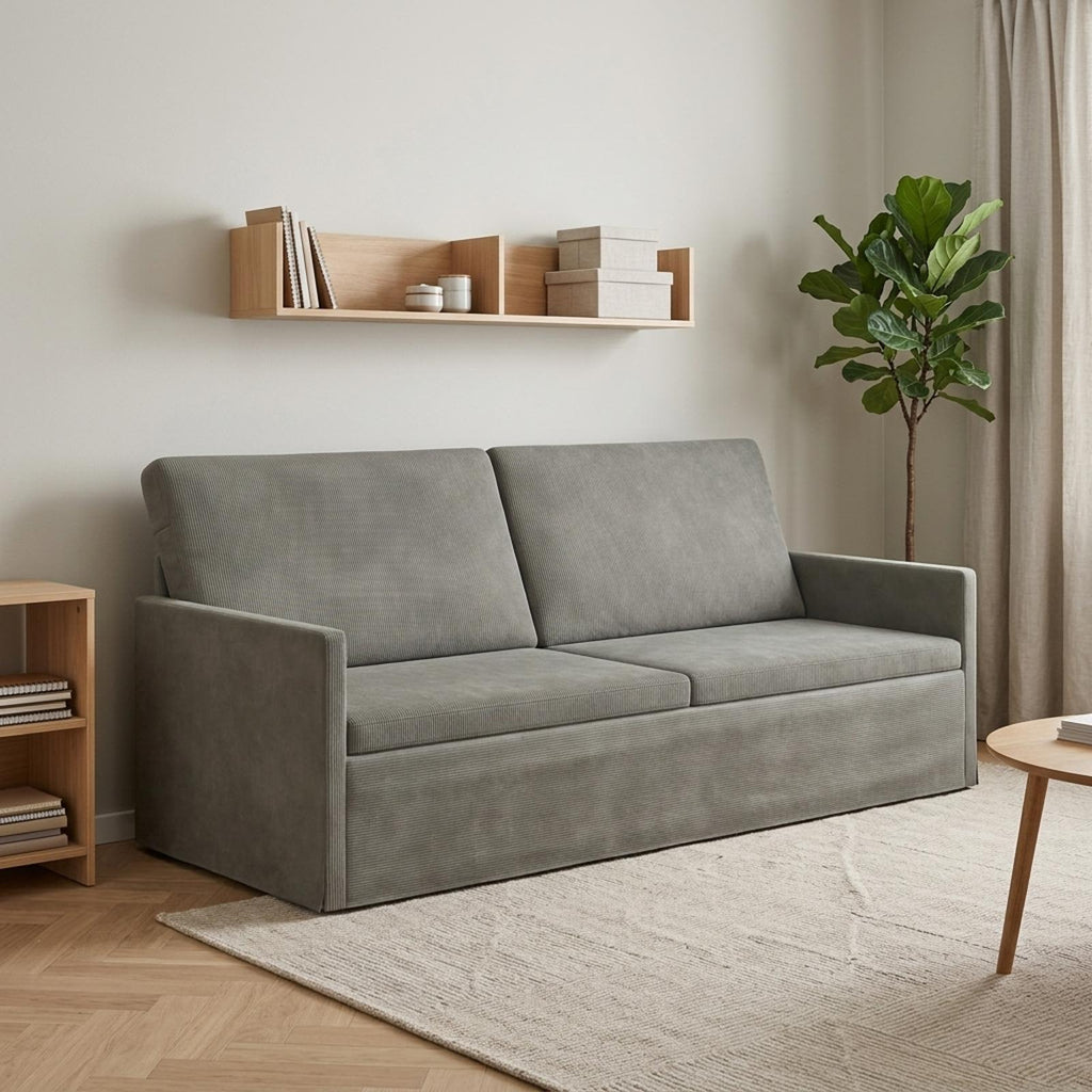 vidaXL Sofa na 3 osoby jasnoszary 190 x 81 x 82 cm Tkanina sztruksowa