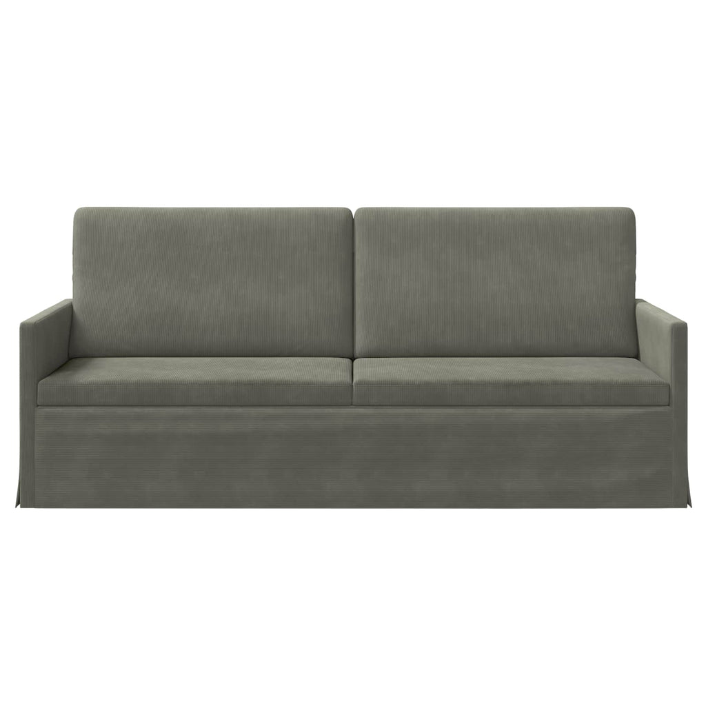 vidaXL Sofa na 3 osoby jasnoszary 190 x 81 x 82 cm Tkanina sztruksowa