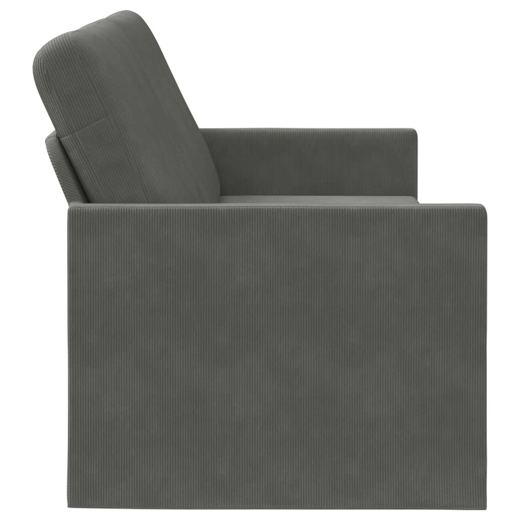 vidaXL Sofa na 3 osoby ciemnoszary 190 x 81 x 82 cm Tkanina sztruksowa