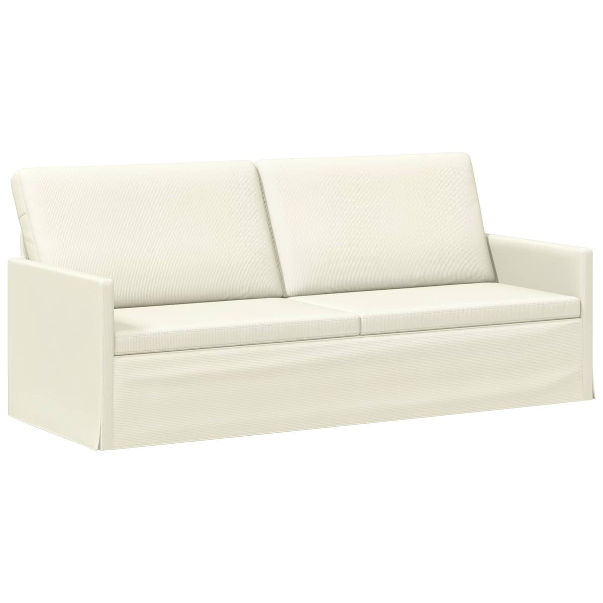 vidaXL Sofa na 3 osoby kremowy 190 x 81 x 82 cm Tkanina sztruksowa